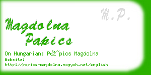 magdolna papics business card